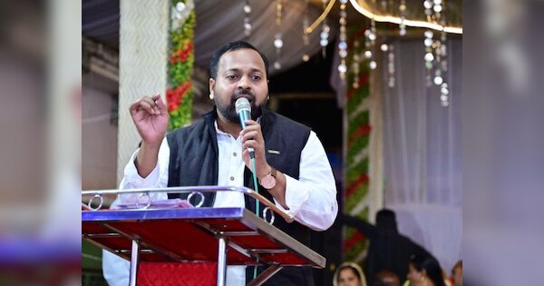 bjp MLA Deepesh Sahu attacked on stage petrol filled bottle hurled at ...
