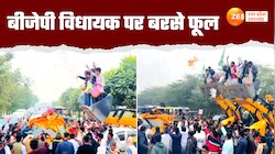 बीजेपी विधायक का जबरदस्त स्वागत, किसानों ने समर्थको ने बुलडोजर से बरसाए फूल