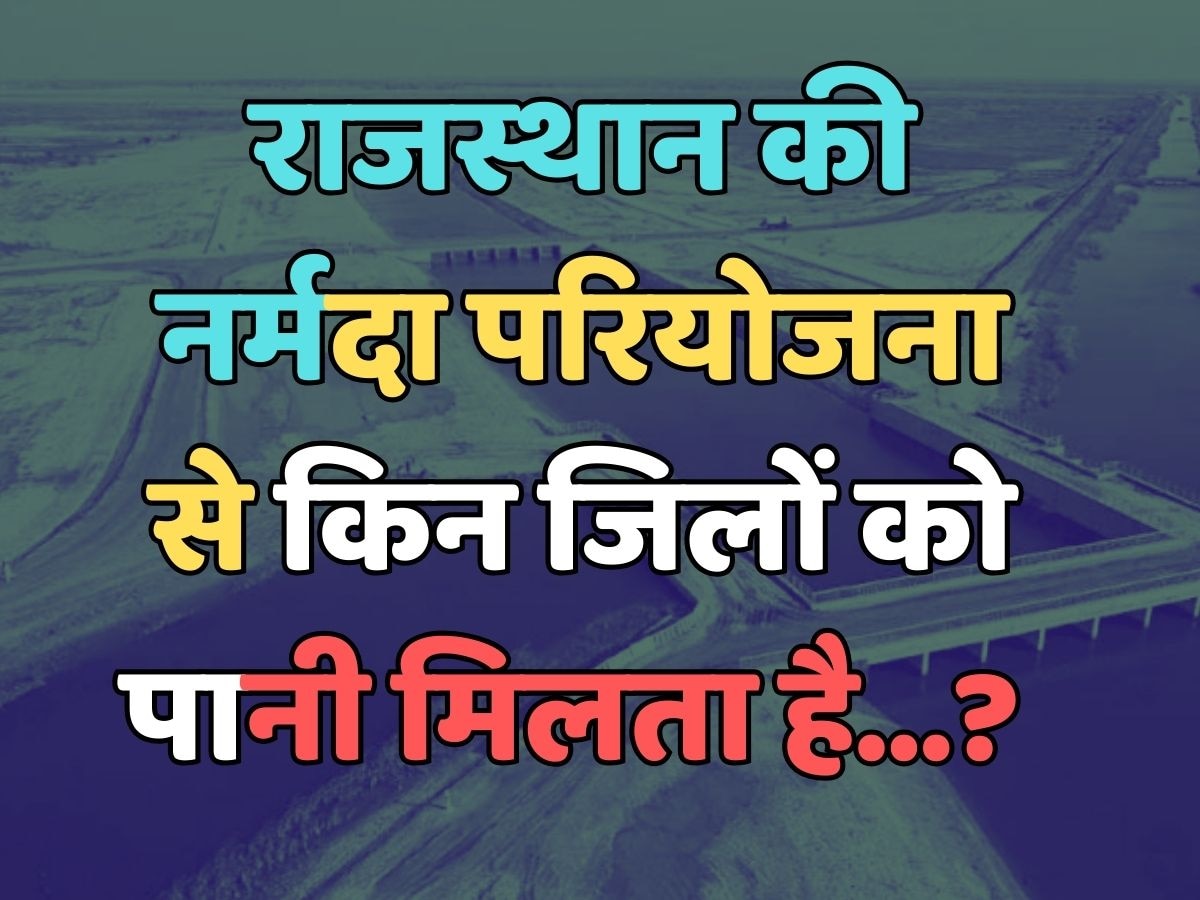 Which districts get water from Narmada Project of Rajasthan