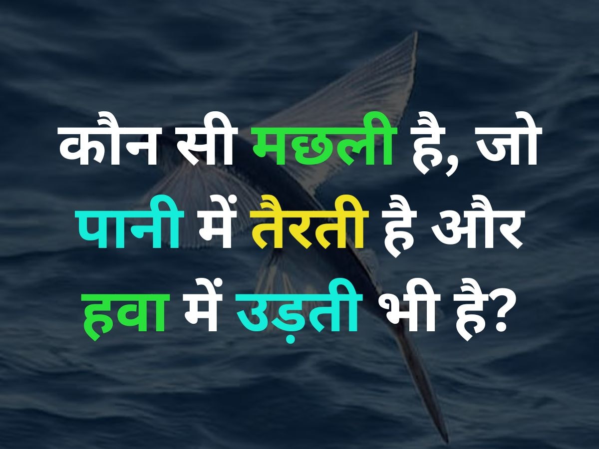 वो कौन सी मछली है, जो पानी में तैरती है, जमीन पर चलती है और हवा में उड़ती भी है?