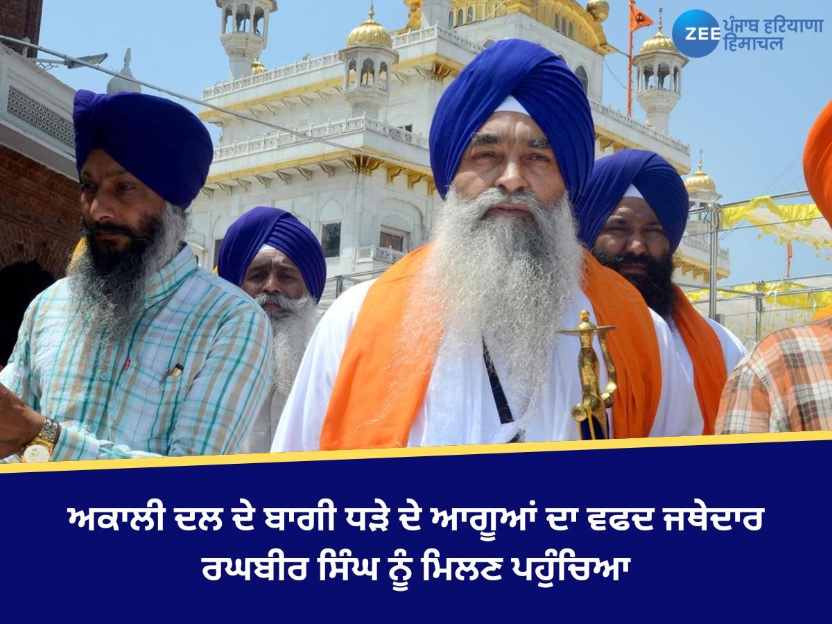 Amritsar News: ਅਕਾਲੀ ਦਲ ਦੇ ਬਾਗੀ ਧੜੇ ਦੇ ਆਗੂਆਂ ਦਾ ਵਫਦ ਜਥੇਦਾਰ ਰਘਬੀਰ ਸਿੰਘ ਨੂੰ ਮਿਲਣ ਪਹੁੰਚਿਆ