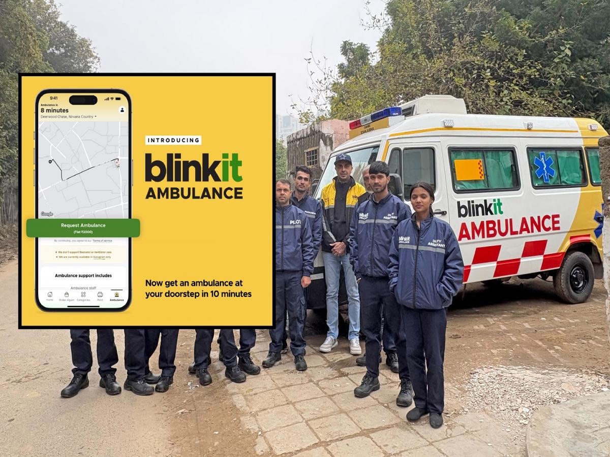 अब राशन ही नहीं जिंदगी भी बचाएगा Blinkit! 10 मिनट में घर पहुंचेगी ambulance