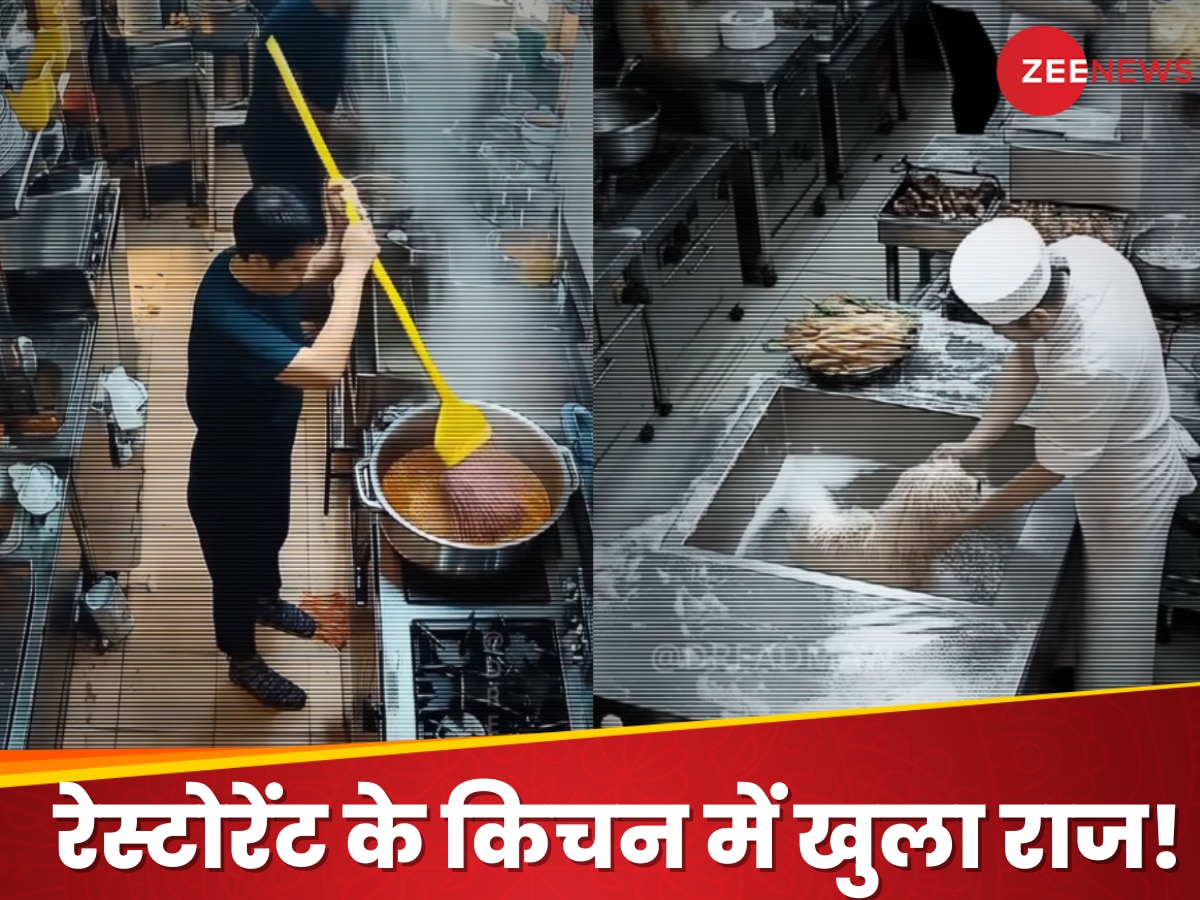 Watch: रेस्टोरेंट के किचन में अजीबो-गरीब हरकतें: कुत्ते को नहलाने से लेकर झाड़ू से सब्जी बनाने तक, देखें वीडियो  