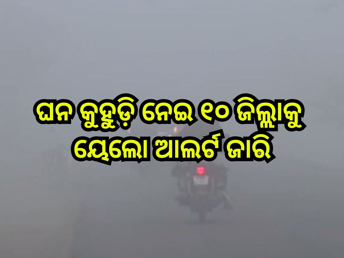 Weather Update: ରାଜ୍ୟରେ ଜାରି ରହିଛି ଶୀତର ଲହରୀ, ଘନ କୁହୁଡି଼ ନେଇ ୧୦ ଜିଲ୍ଲାକୁ ୟେଲୋ ଆଲର୍ଟ ଜାରି