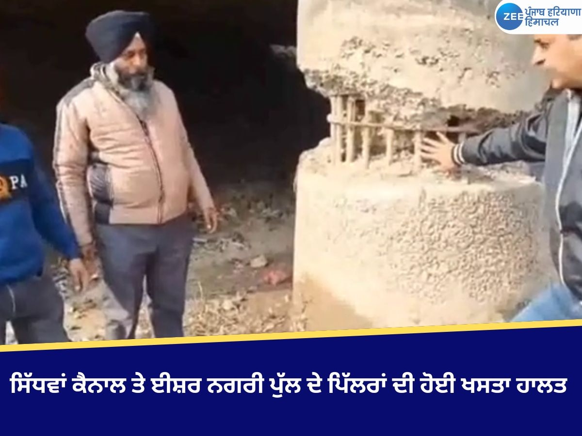 Ludhiana News: ਸਿੱਧਵਾਂ ਕੈਨਾਲ ਤੇ ਈਸ਼ਰ ਨਗਰੀ ਪੁੱਲ ਦੇ ਪਿੱਲਰਾਂ ਦੀ ਹੋਈ ਖਸਤਾ ਹਾਲਤ 