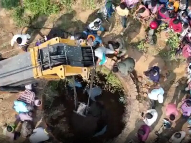 कुएं में गिरने से हाथी की मौत
