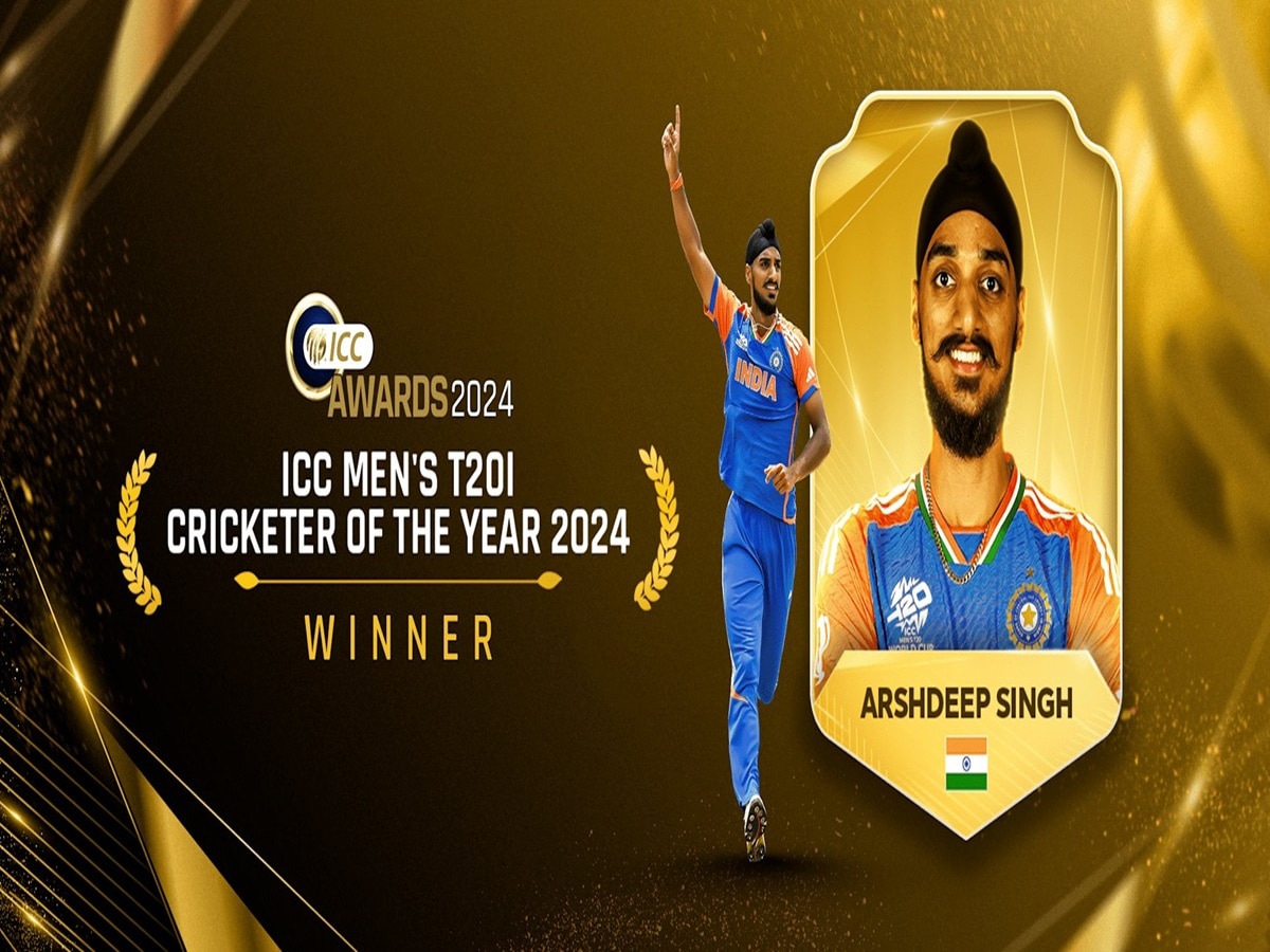 Team India star pacer Arshdeep Singh has won ICC Mens T20I cricketer of the year 