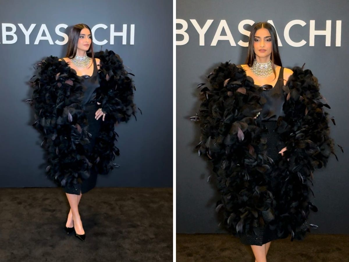 ब्लैक आउटफिट में सोनम कपूर 