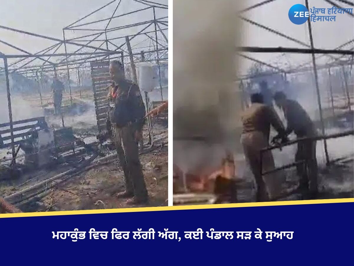 Mahakumbh Mela Fire: ਮਹਾਕੁੰਭ 'ਚ ਫਿਰ ਲੱਗੀ ਅੱਗ, ਕਈ ਪੰਡਾਲ ਸੜ ਕੇ ਸੁਆਹ