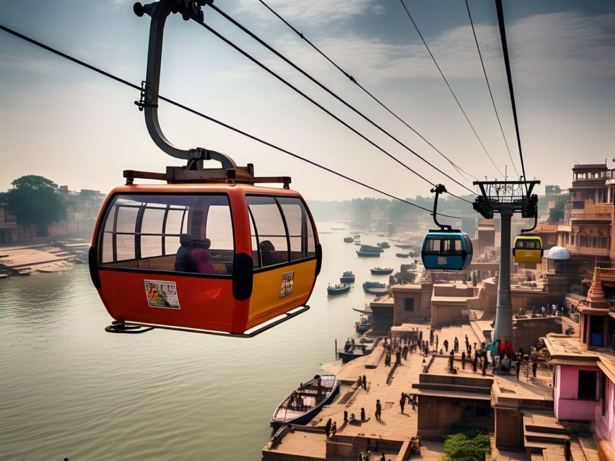 Varansi Ropeway Root Varanasi ropeway trial started from Cantt to Godaulia station | पीएम ...