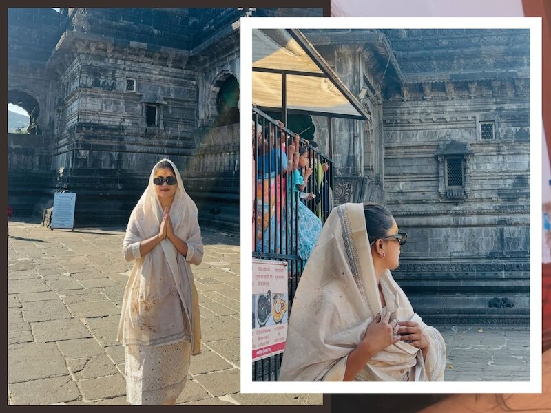 Bhojpuri actress Dimpal Singh reached Trimbakeshwar Jyotirlinga temple ...