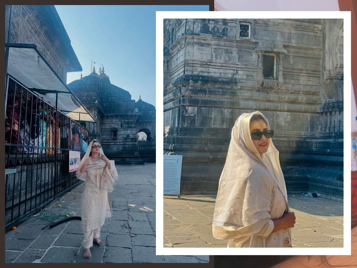 Bhojpuri actress Dimpal Singh reached Trimbakeshwar Jyotirlinga temple ...