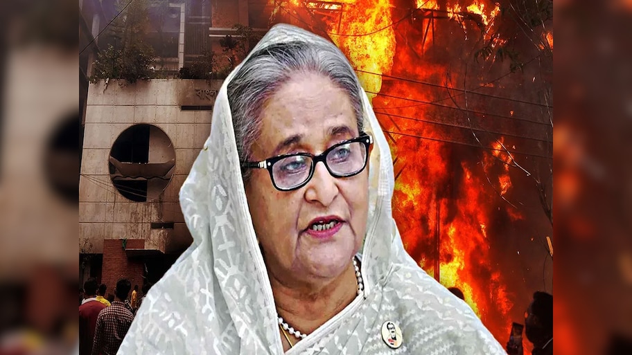 हसीना भारत से अपनी पार्टी के कार्यकर्ता को कर रही थीं संबोधित, बांग्लादेश में हो गया बड़ा कांड
