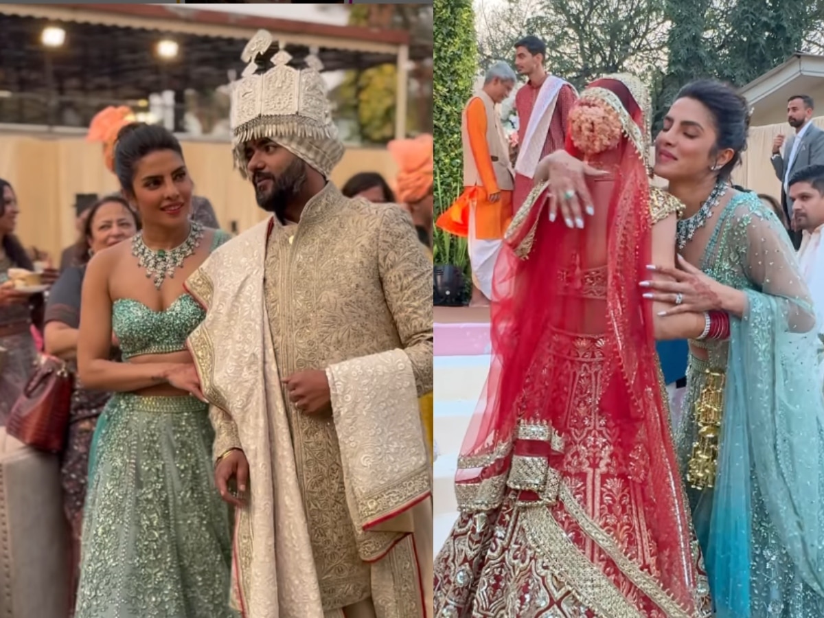 Priyanka Chopra share wedding photos and dance video from Siddharth baraat  and phera Priyanka lehnga pic | भाई की शादी में जमकर नाचीं प्रियंका चोपड़ा!  भाई-भाभी का किया गठबंधन, शेयर की अनदेखी