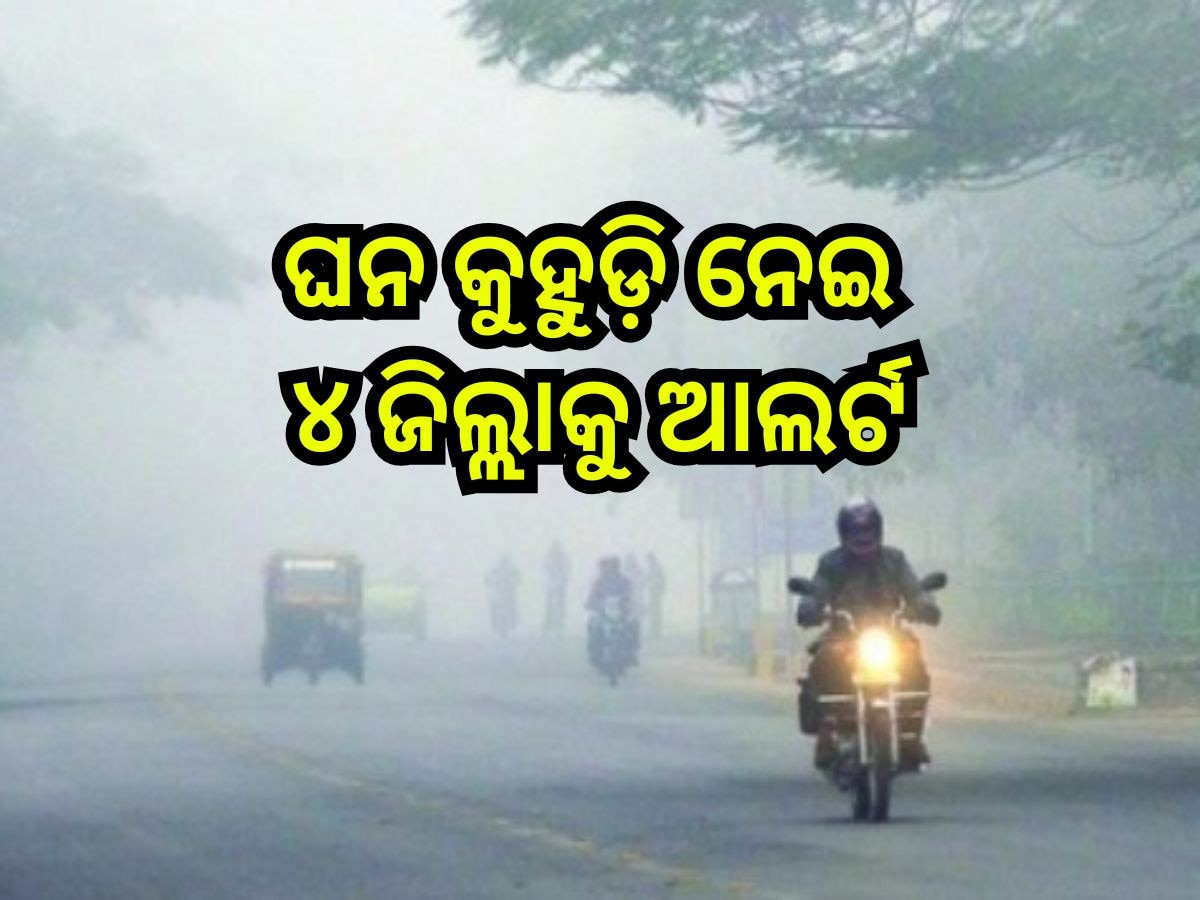 Weather Update: ଘନ କୁହୁଡି ନେଇ ୪ ଜିଲ୍ଲାକୁ ଆଲର୍ଟ,  ଏଣିତି ବଢିବ ରାତି ତାପମାତ୍ରା 