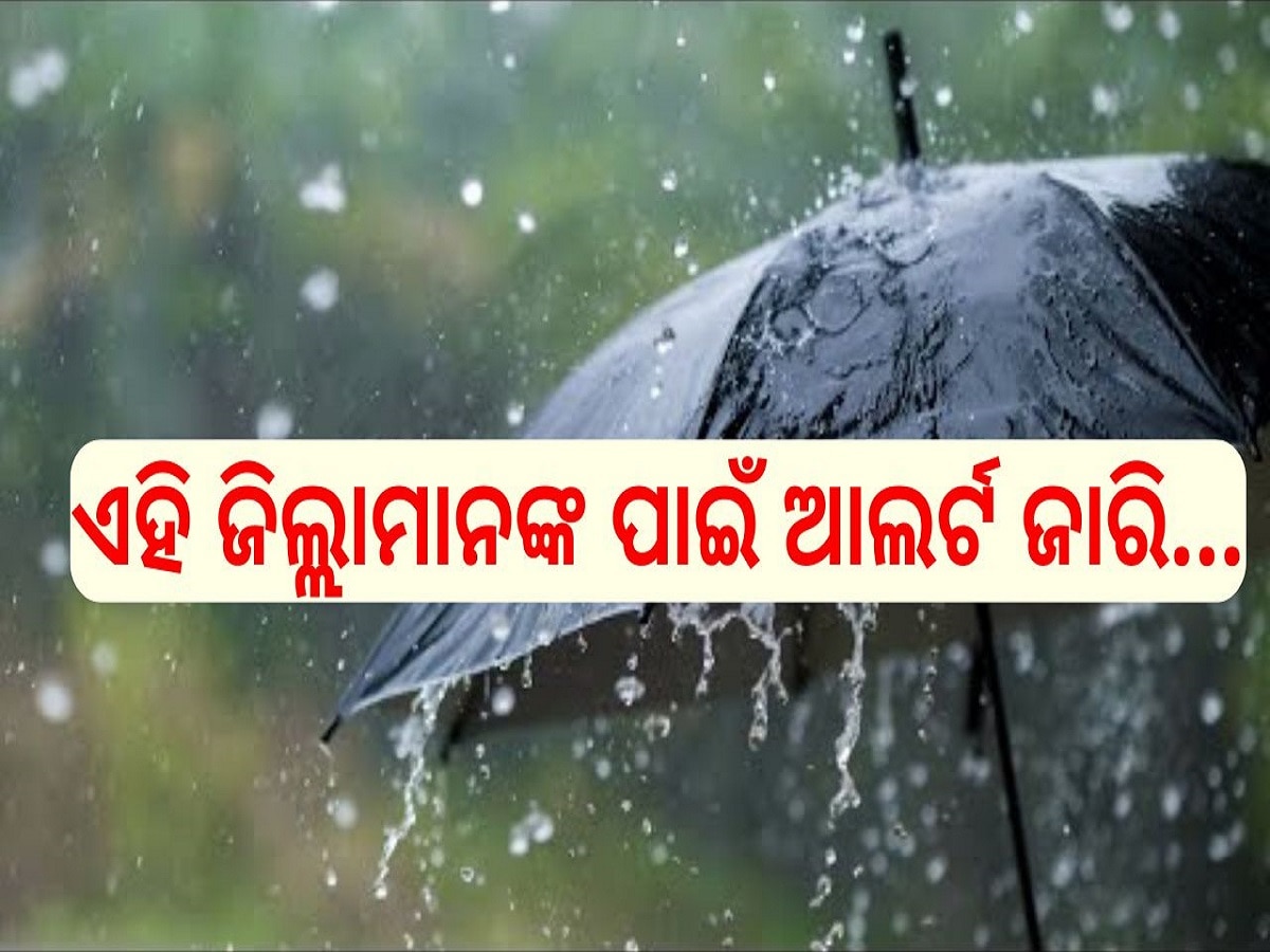  Weather Report: ରାଜ୍ୟରେ ବର୍ଷା, ଏହି ଜିଲ୍ଲାମାନଙ୍କ ପାଇଁ ଆଲର୍ଟ ଜାରି...