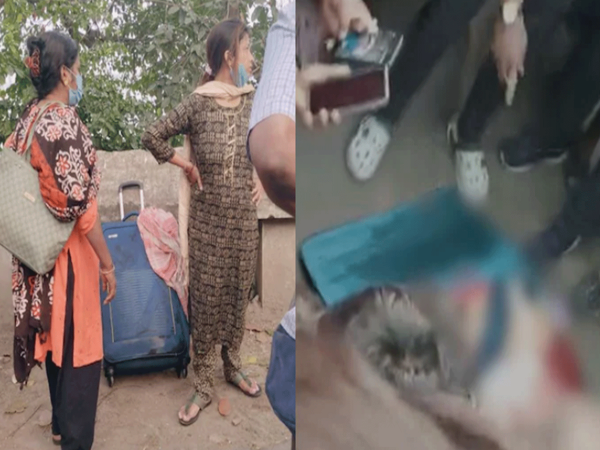 Two women were about to throw a heavy suitcase into the Ganga, when they opened the chain they were shocked