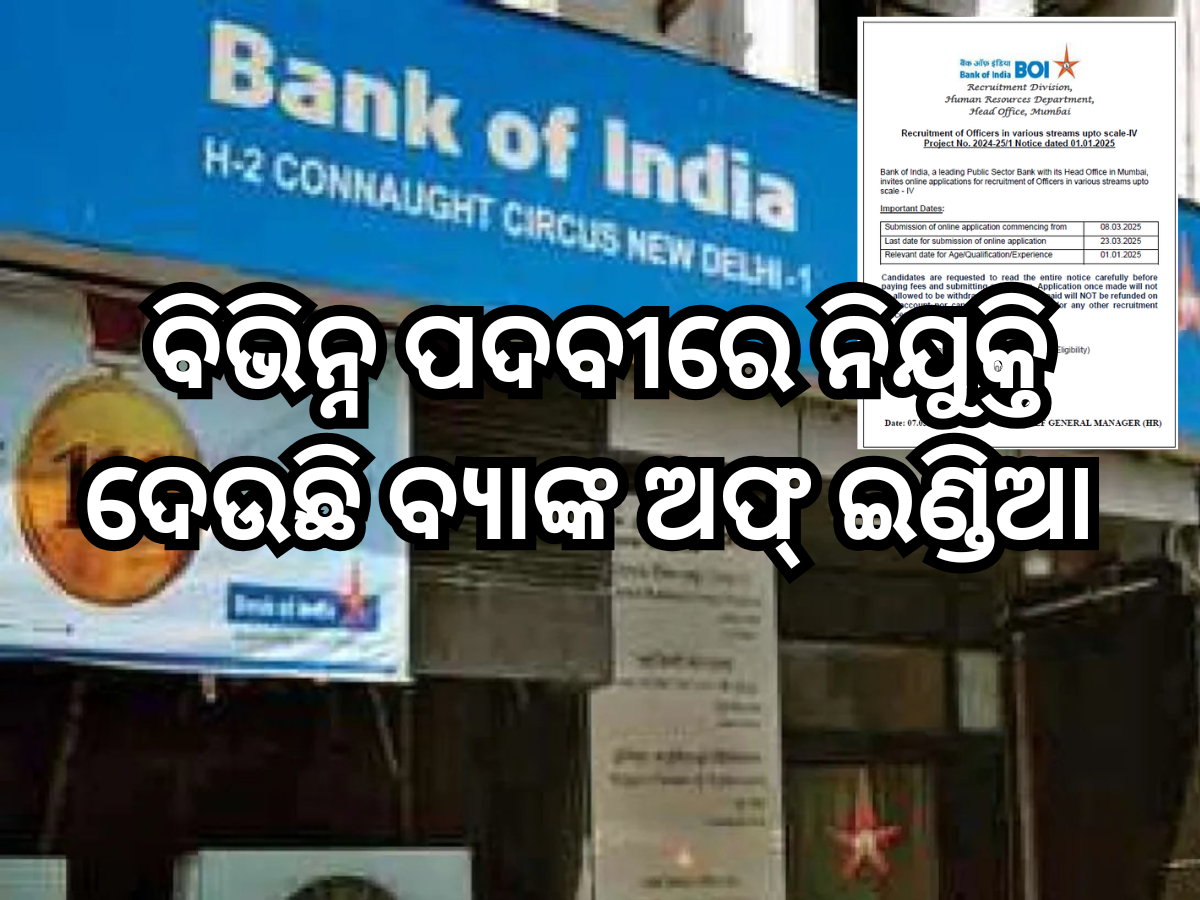 Bank of India Recruitment 2025 Bank of India Recruitment 2025