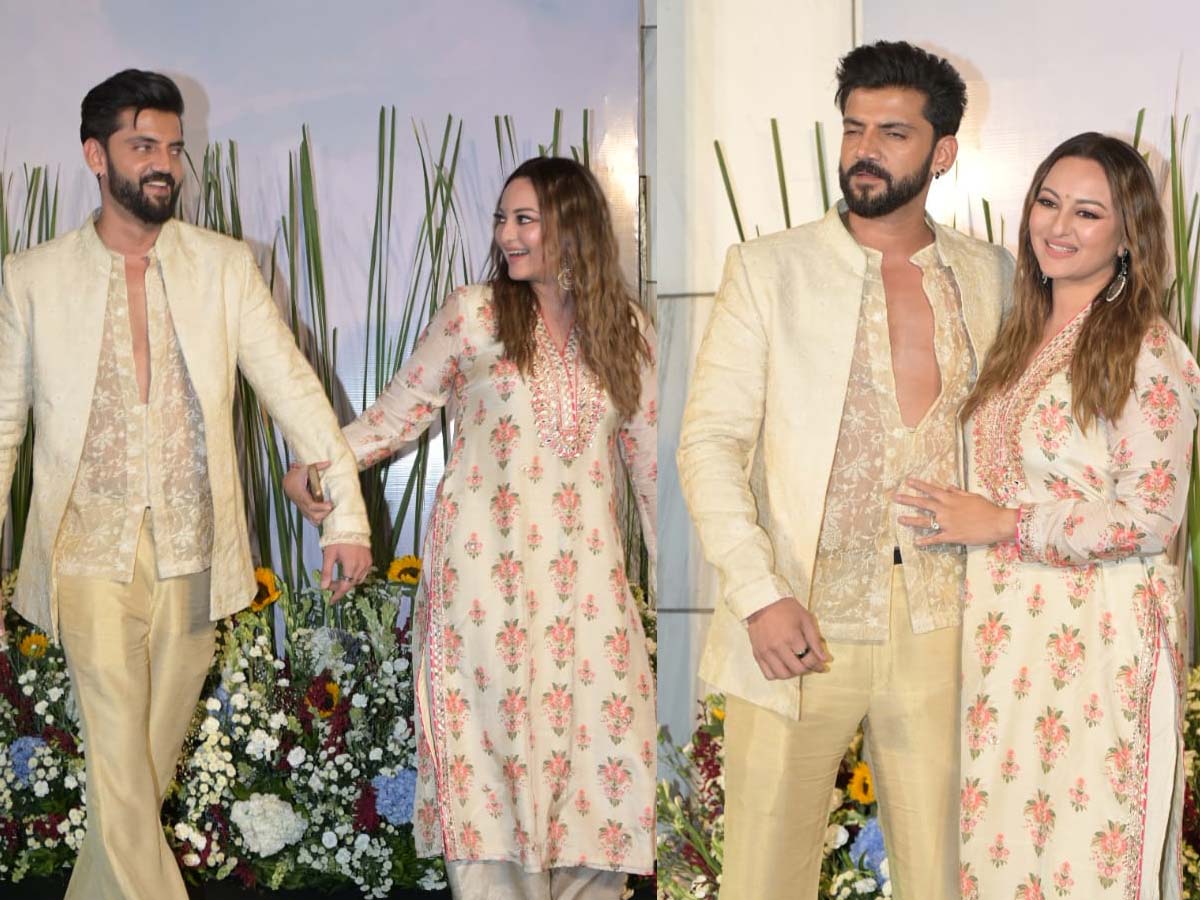 पति संग पहुंची सोनाक्षी सिन्हा