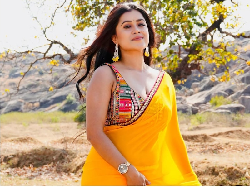Bhojpuri Actress Dimple Singh Shared Photos In Yellow Saree Said It Is ...