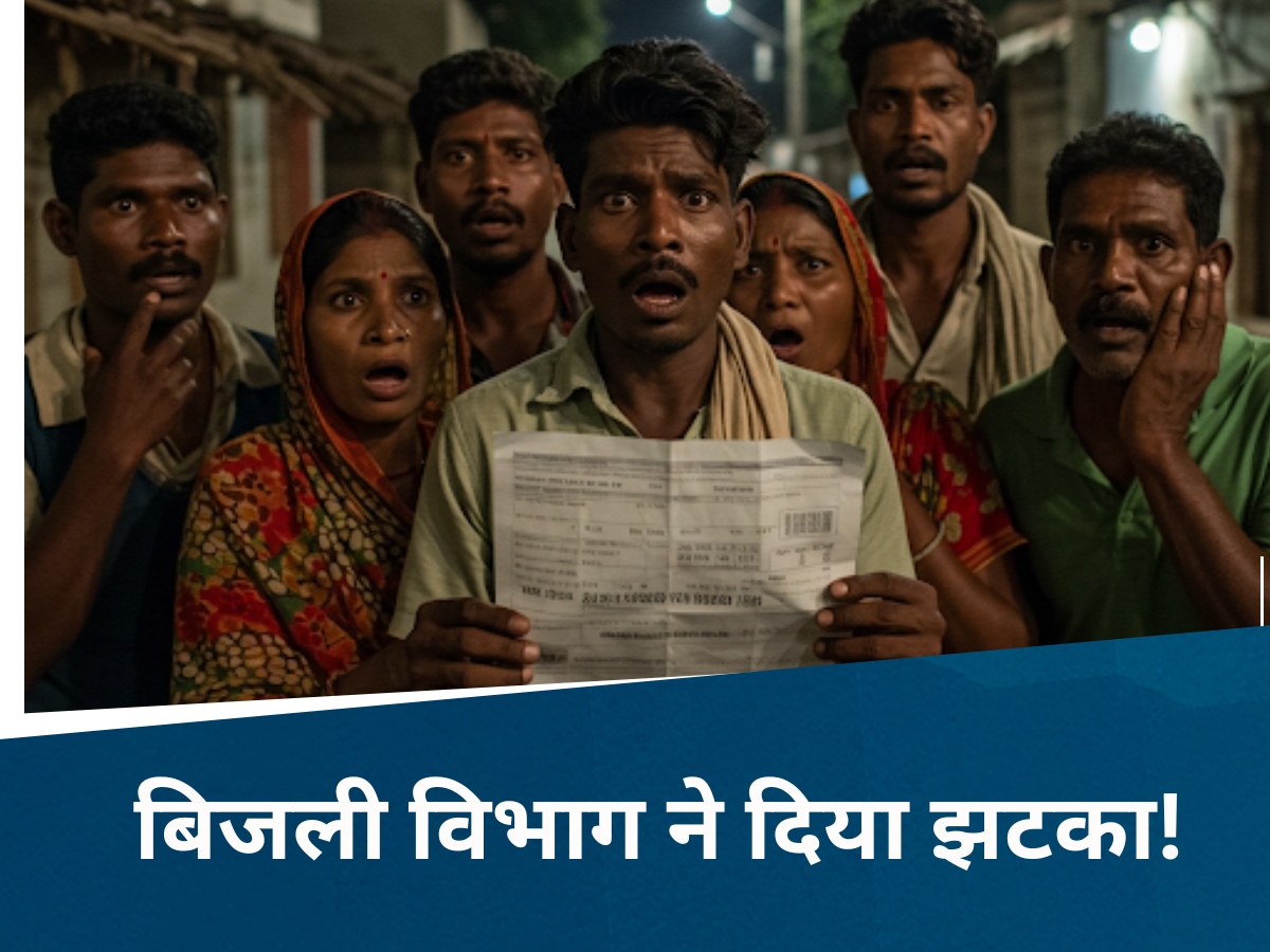 गरीबों को लगा बिजली का झटका! 4 साल बाद जागा विभाग, थमाया लाखों का बिल; दहशत में है ग्रामीण गरीबों को लगा बिजली का झटका! 4 साल बाद जागा विभाग, थमाया लाखों का बिल; दहशत में है ग्रामीण