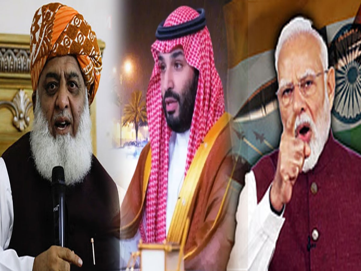 पाकिस्तानी मौलाना, सऊदी किंग सलमान और पीएम मोदी का फोटो