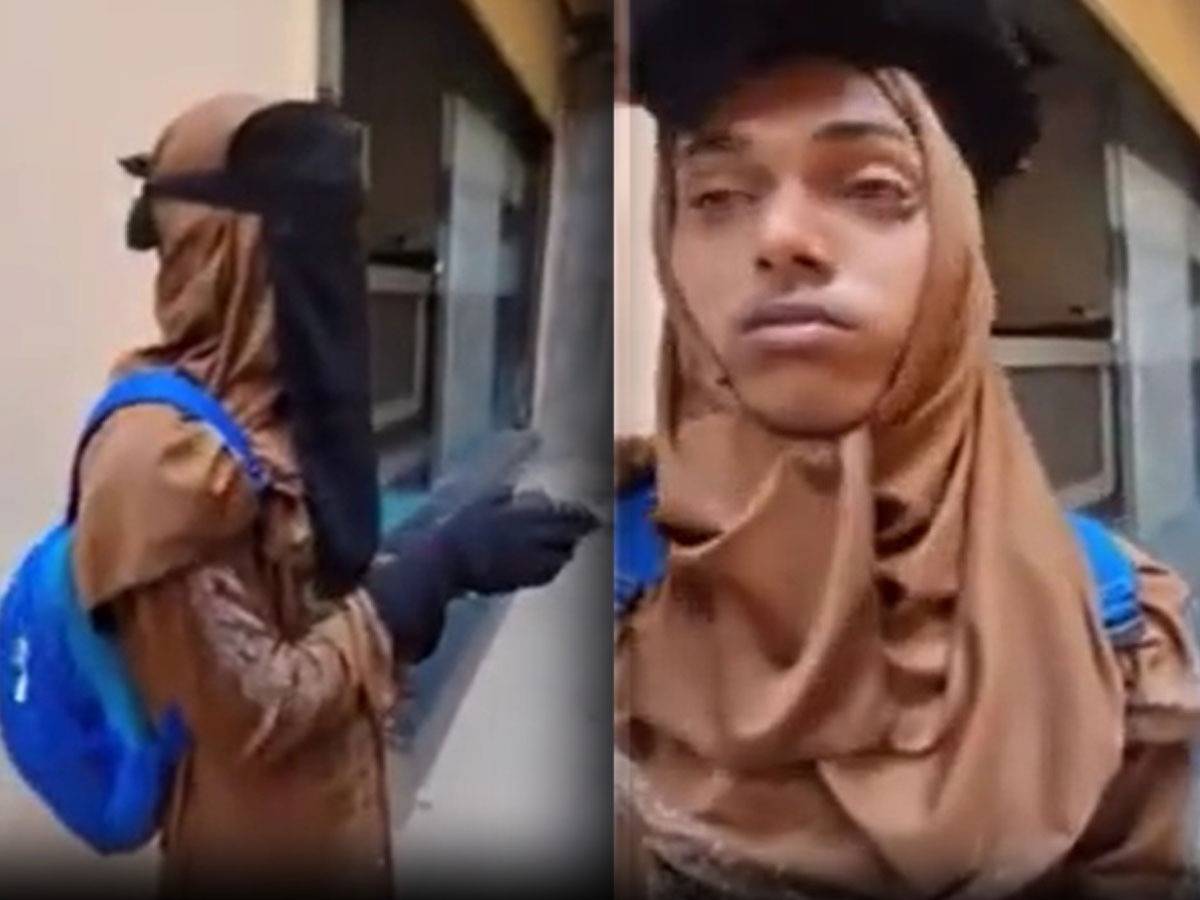 अजमेर बुर्का पहने हिन्दू लड़के को लोगों ने किया बेनकाब, अपराधिक वारदात का शक अजमेर बुर्का पहने हिन्दू लड़के को लोगों ने किया बेनकाब, अपराधिक वारदात का शक