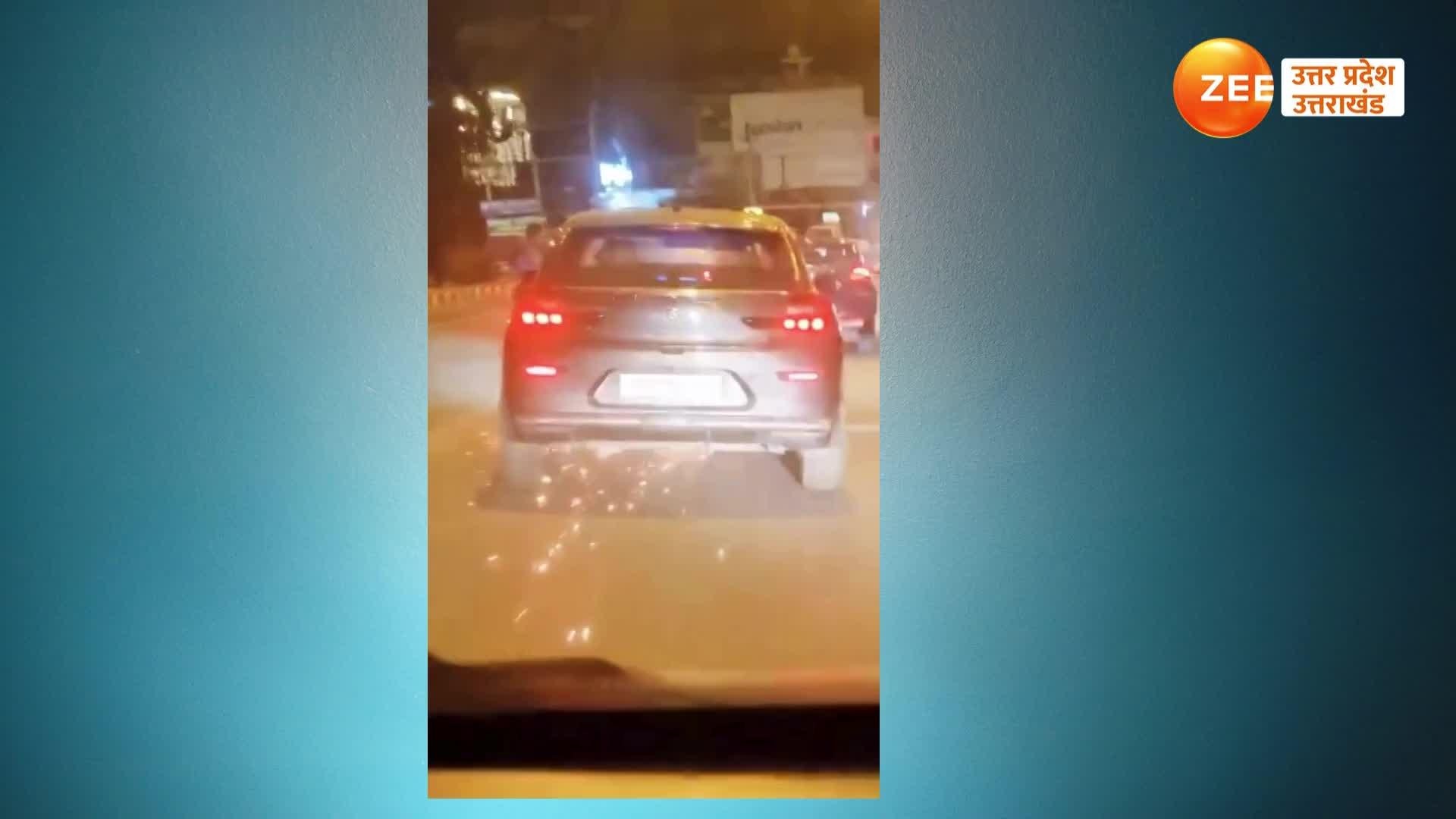 high speed car hit bike rider and dragged bike for hundreds of meter in ...
