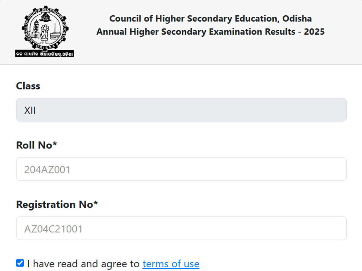 CHSE Odisha Class 12 Results 2025 CHSE Odisha Class 12 Results 2025