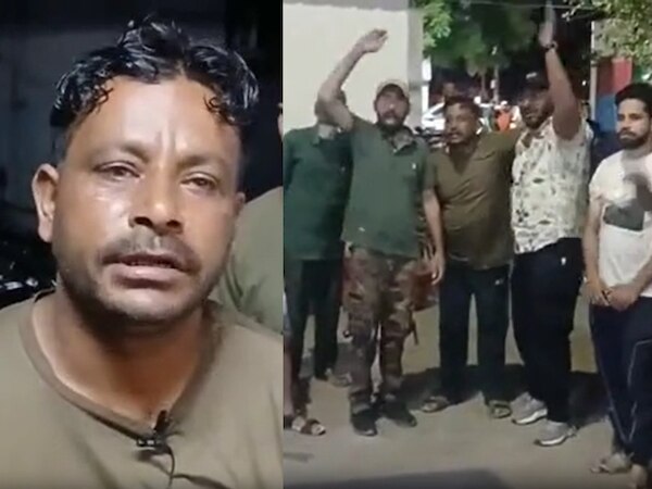 चौकी इंचार्ज के खिलाफ प्रदर्शन करते जिप्सी चालक