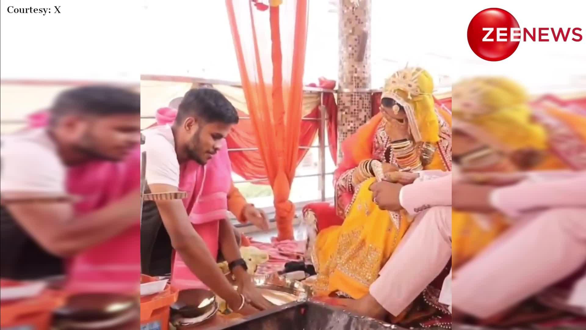 Phera Ritual bride could not stop laughing when brother started naagin dance during ...