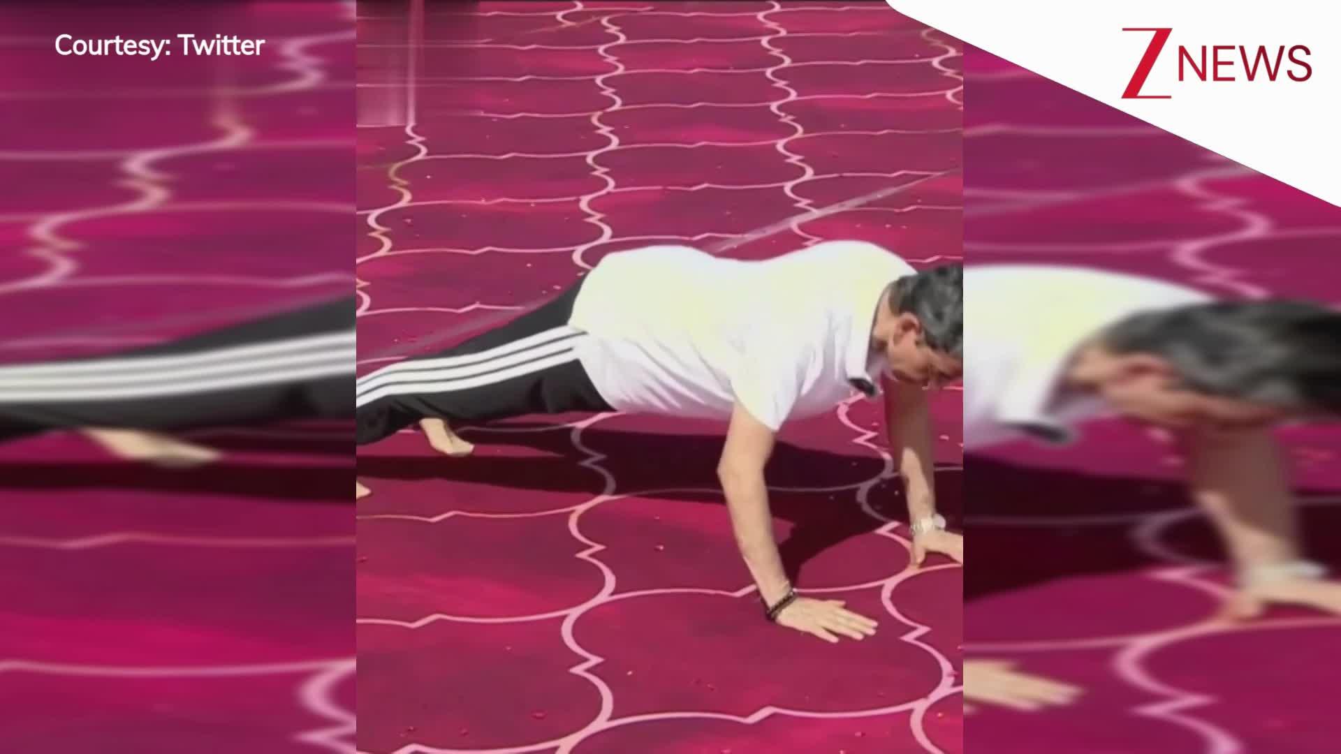 RN ravi governor of tamilnadu doing 51 pushups continuously at age of ...
