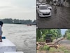 पेड़ गिरे, सड़कें बनीं झील, ट्रैफिक जाम