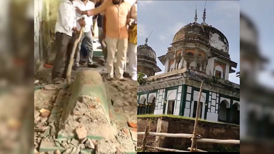 फतेहपुर मकबरे पर हिंदू संगठनों का तांडव; कब्र तोड़ कर की पूजा अर्चना, पुलिस रही खामोश!