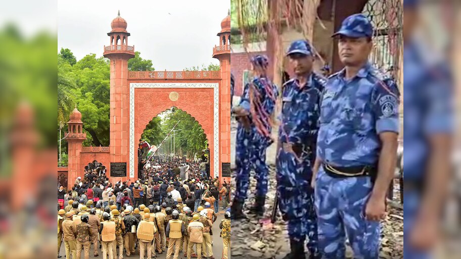 पुलिस छावनी में तब्दील हुआ AMU; सैयद गेट पर हनुमान चालीसा पढ़ने का ऐलान