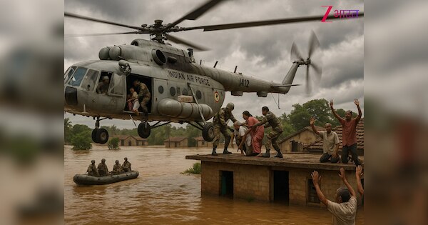 बाढ़ में ‘भगवान’ बनकर उतरा इंडियन एयरफोर्स का ये हेलीकॉप्टर, बचाई सैकड़ों की जान; जाने कहां