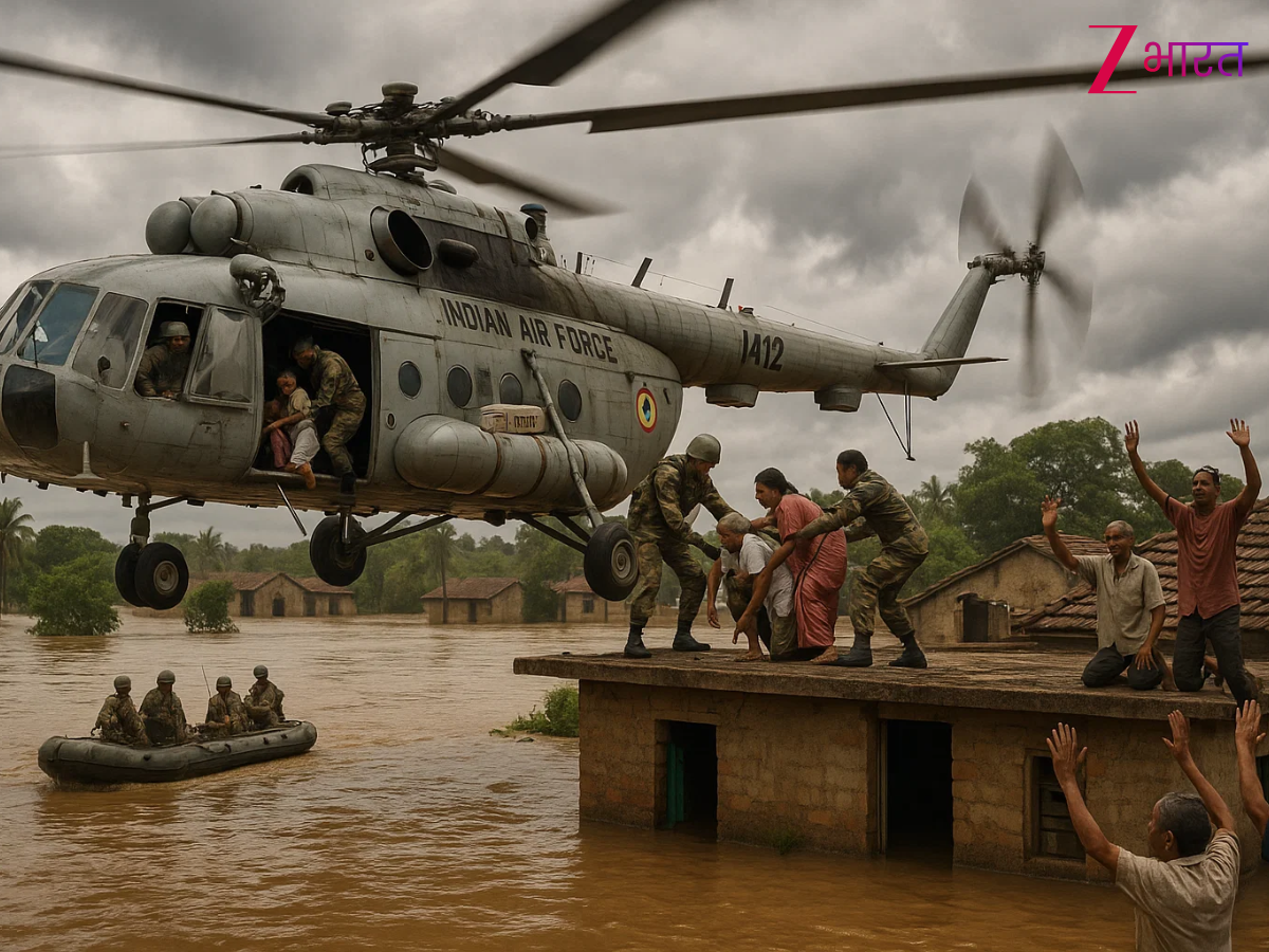 बाढ़ में ‘भगवान’ बनकर उतरा इंडियन एयरफोर्स का ये हेलीकॉप्टर, बचाई सैकड़ों की जान; जाने कहां