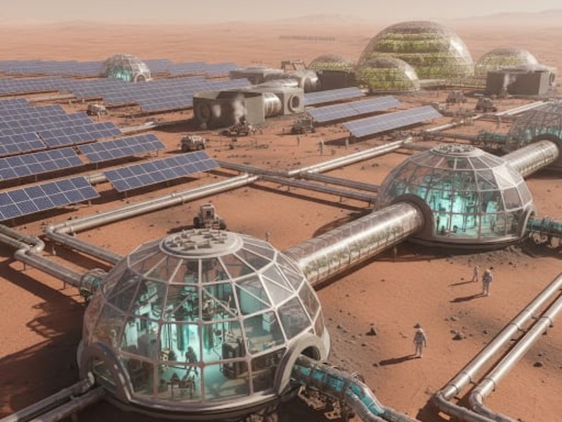 AI Images Human houses and buildings on Mars what will human ...