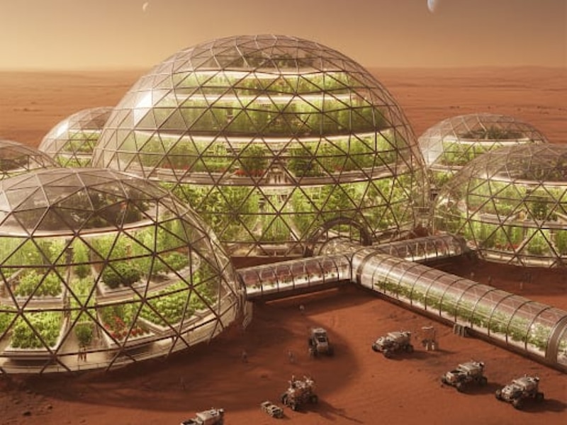 AI Images Human houses and buildings on Mars what will human ...