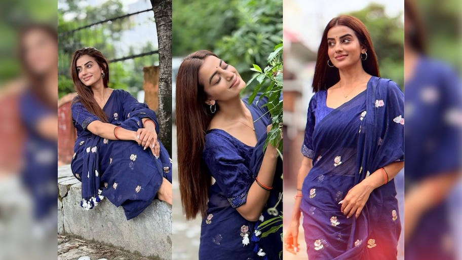 नीले रंग की साड़ी में अक्षरा सिंह को देख फैंस बोले, 'क्लासिक ब्यूटी तो इसे कहते हैं'