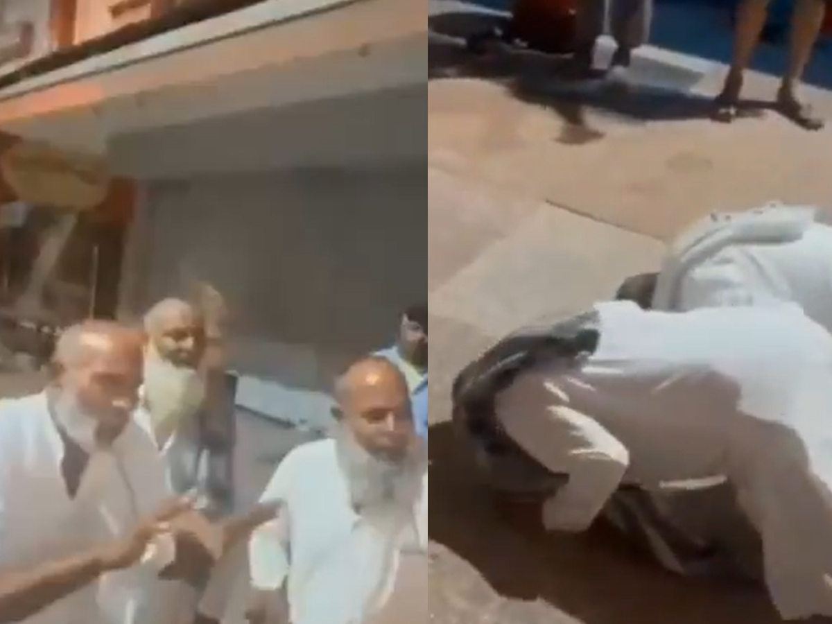 Delhi: उमरा से लौट रहे मुसलमानों से गुंडागर्दी; सिद्धार्थ ने टोपी उतरवाकर मंदिर में टेकवाया मत्था, लगाए JSR के नारे Delhi: उमरा से लौट रहे मुसलमानों से गुंडागर्दी; सिद्धार्थ ने टोपी उतरवाकर मंदिर में टेकवाया मत्था, लगाए JSR के नारे
