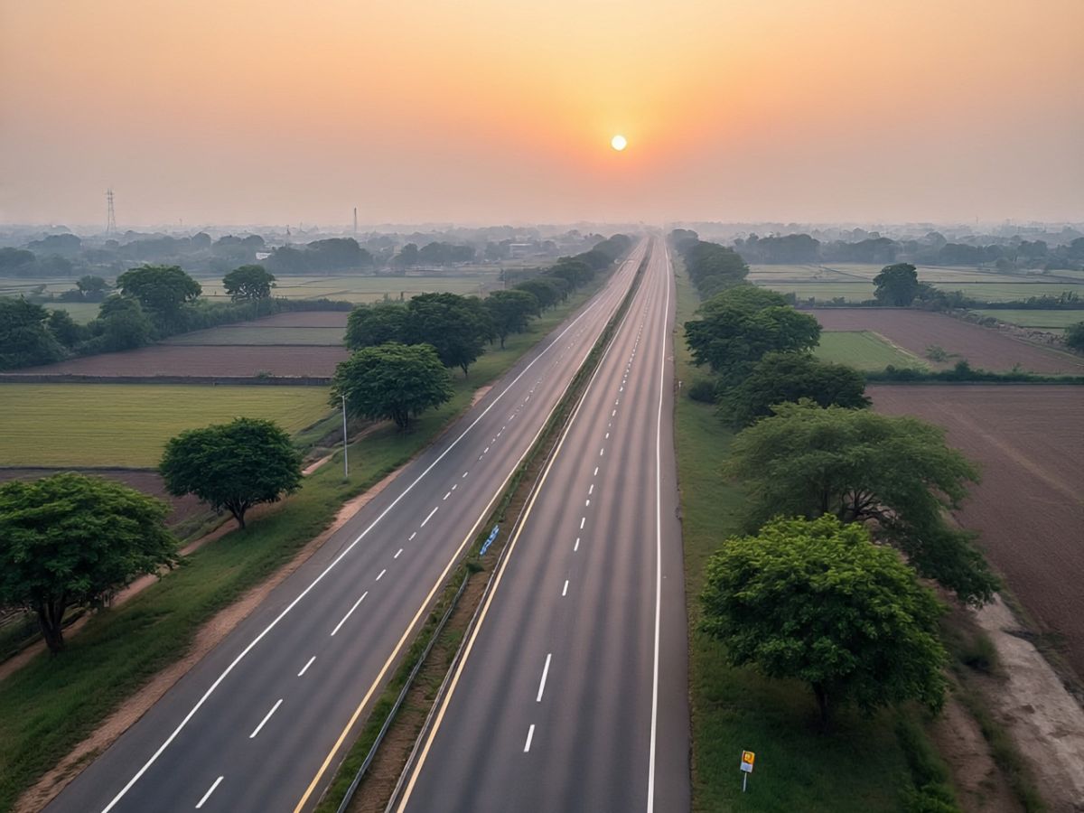 lucknow kanpur expressway green corridor 46000 trees plantation ...