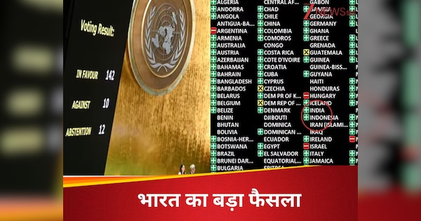 UN में फिलिस्तीन को लेकर भारत ने डाला वोट, टू स्टेट सॉल्यूशन का किया समर्थन