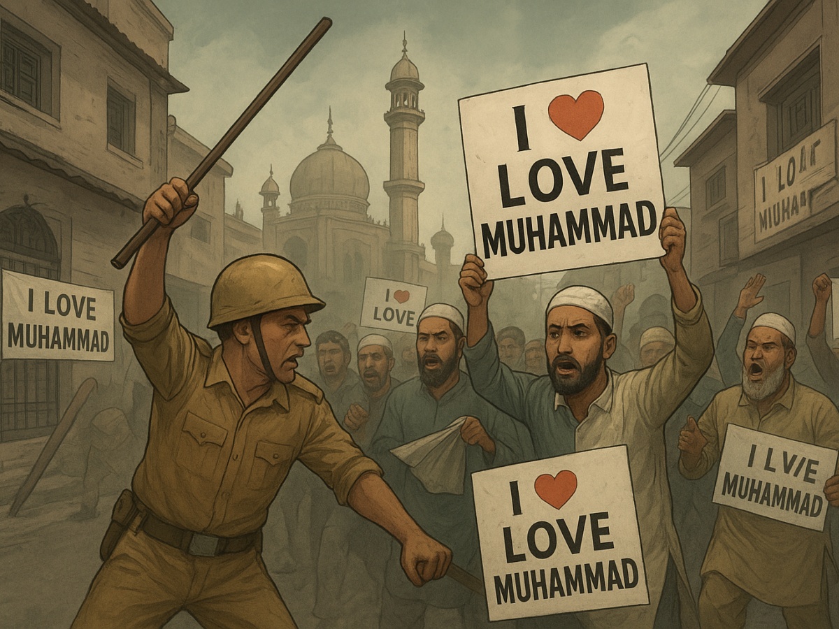 'I Love Muhammad' बैनर लिखने वालों पर जारी है पुलिसिया तांडव! APCR का चौंकाने वाला खुलासा 'I Love Muhammad' बैनर लिखने वालों पर जारी है पुलिसिया तांडव! APCR का चौंकाने वाला खुलासा