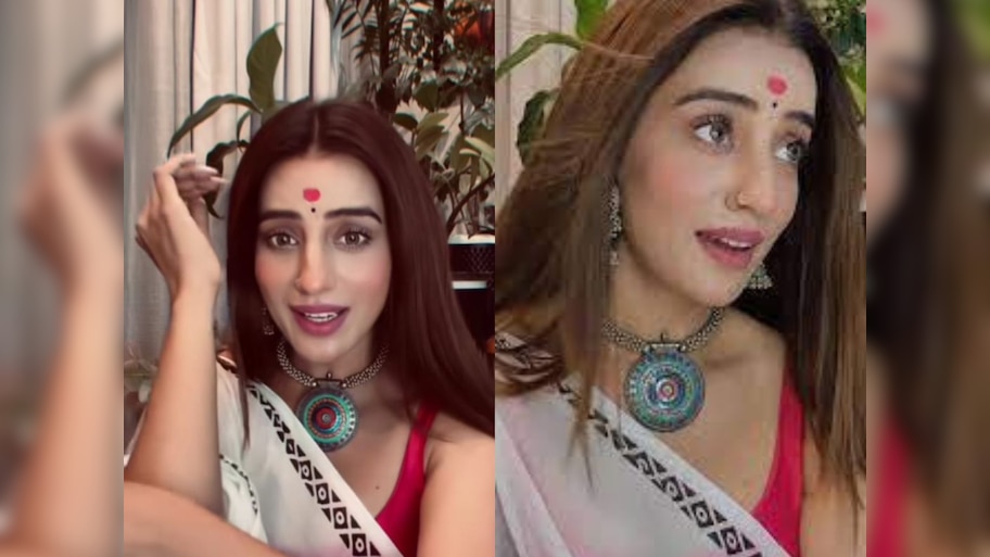 अक्षरा सिंह ने साड़ी, बिंदी और मुस्कान से जीता दिल, 'भोली सी मईया' पर एक्सप्रेशन ने किया कमाल