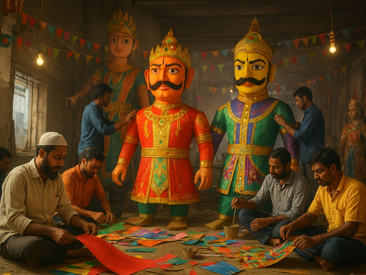 जम्मू कश्मरी में हिंदू मुस्लिम एकता की मिसाल, 40 साल से मेरठ के मुस्लिम बनातें हैं दशहरे की मूर्ति जम्मू कश्मरी में हिंदू मुस्लिम एकता की मिसाल, 40 साल से मेरठ के मुस्लिम बनातें हैं दशहरे की मूर्ति
