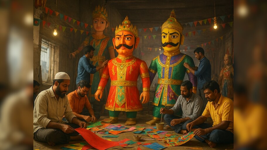 जम्मू कश्मरी में हिंदू मुस्लिम एकता की मिसाल, 40 साल से मेरठ के मुस्लिम बनातें हैं दशहरे की मूर्ति