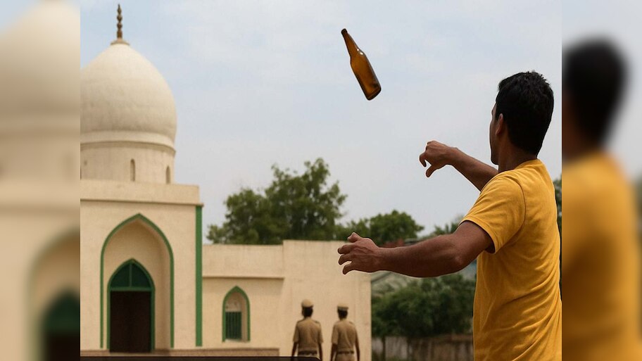 Hyderabad: बियर से धोया मुंह और मस्जिद के सामने फेंकी बोतलें, पुलिस ने कर दिया इलाज!