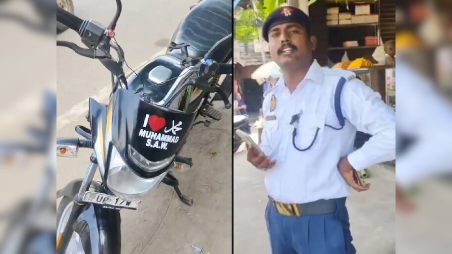I Love Muhammad के स्टिकर पर कट रहा चालान; वीडियो वायरल होने पर मचा बवाल