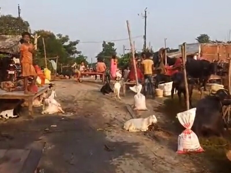 प्रशासन की ओर से राहत कैंप और कम्युनिटी किचन